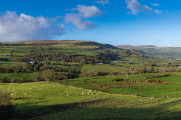 Fototapeta na wymiar Scenic landscape of Glencloy, Glens of Antrim, Northern Ireland