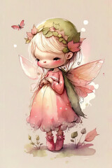 Illustration of an adorable fairy