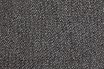 Fototapeta premium Realistic vector illustration of Black knitted fabric texture. Abstract modern Knit texture black color. Dark knitted background 