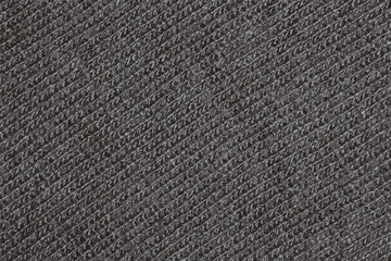 Realistic vector illustration of Black knitted fabric texture. Abstract modern Knit texture black color. Dark knitted background
