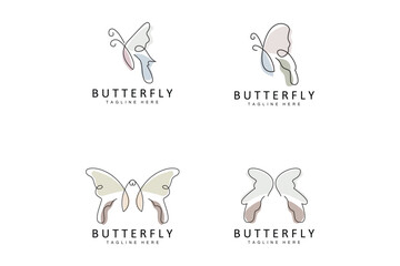 Butterfly Logo, Animal Design With Beautiful Wings, Decorative Animals, Product Brands