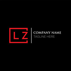 LZ letter logo design on black background. LZ creative initials letter logo concept. LZ letter design. LZ letter design on black background. LZ logo vector.
 - obrazy, fototapety, plakaty