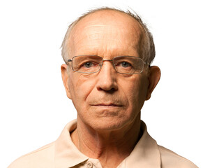 serious grandfather portrait