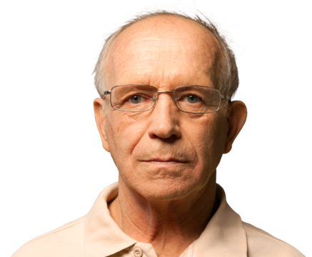 serious grandfather portrait