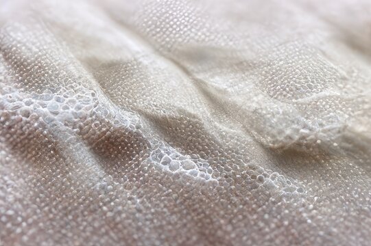 Abstract Micro plastics background. Environmental concept of marine, water pollution and global warming. Garbage, plastic, contamination. Microfibers from clothing, packaging and plastic pellets.