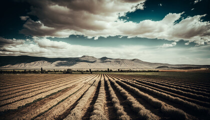 Field and Mountain Landscape High Quality