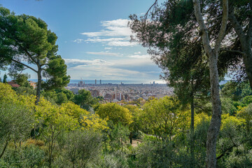 Fototapeta na wymiar Beautiful day in Barcelona, Spain