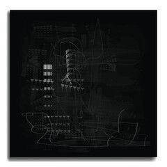 Colorful abstract drawing illustration design