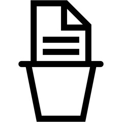 Delete File Line Icon