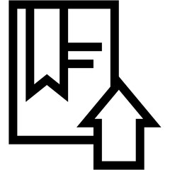 Upload Book LIne Icon 
