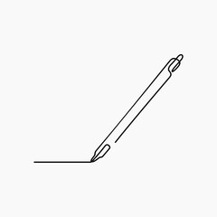 one line art pen illustration