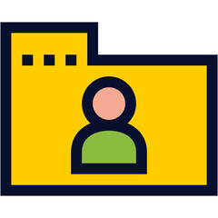 Employee-User Folder Color Icon 