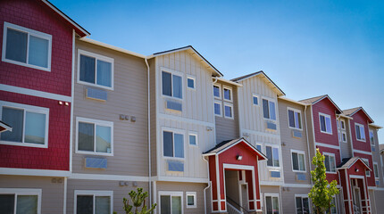 colorful houses on a day