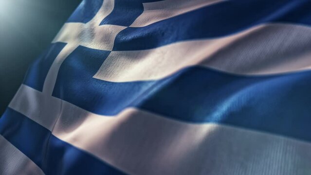 Beautiful waving Greece flag background. Patriotic Greece background	