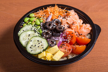 Hawaiian salmon poke bowl