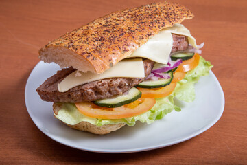 Homemade burger