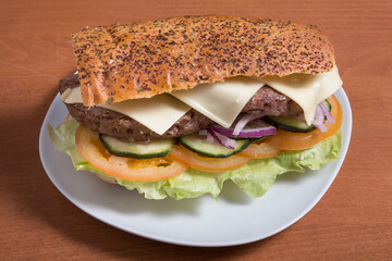 Homemade burger