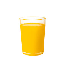 glass of orange juice  isolated on white background