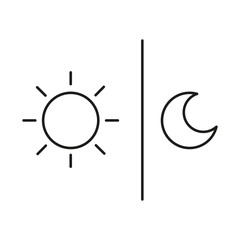 sun moon icons on white background. Vector illustration.