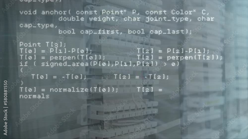Poster animation of data processing over computer servers