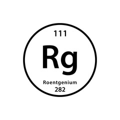 Roentgenium element periodic table icon vector logo design template