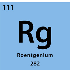 Roentgenium element periodic table icon vector logo design template