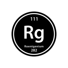 Roentgenium element periodic table icon vector logo design template