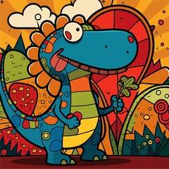 happy dinosaur picture for kids, For children's stories and books to teach letters