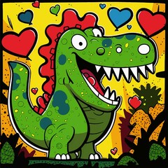 happy dinosaur picture for kids, For children's stories and books to teach letters