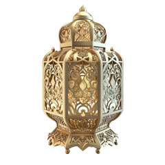 Arabic lamps, gold lantern. Accessories for islamic ramadan. Realistic 3d vector vintage luminous shining lights isolated on transparent background. Gold ornament