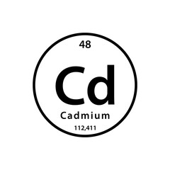 Cd element periodic table icon vector logo design template