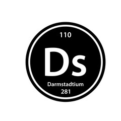 Ds element periodic table icon vector logo design template