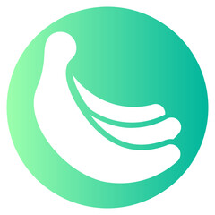 Fototapeta premium banana gradient icon