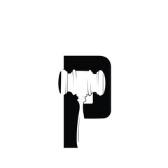 Hammer Letter P Icon