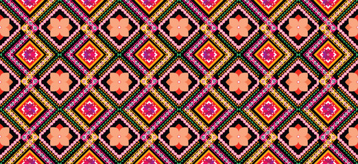 Tribal Pattern Background geometric ethnic Oriental traditional Design for seamless,carpet,wallpaper,clothing,wrapping,fabric,Vector illustration.