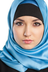 Naklejka premium Young middle eastern muslim female college student