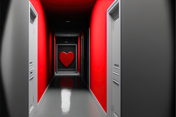 Fototapeta premium Valentines Day Heart - Illustration Series - Love and Togetherness