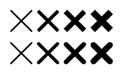 Obraz premium Close icon vector for web and mobile app. Delete sign and symbol. cross sign