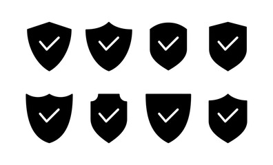 Shield check mark icon vector for web and mobile app. Protection approve sign. Insurance icon