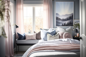 bed room with family, dark bed room, bed room night, empty bed room, bed room wall, room setting, bed setting, bed room, setting generative ai tool