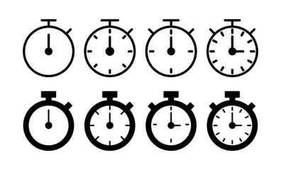 stopwatch icon vector for web and mobile app. Timer sign and symbol. Countdown icon. Period of time