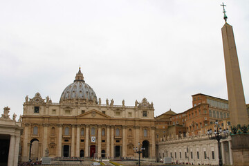 A dynamic photo of St. Peter's Basilica in Vatican City, Rome