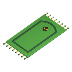 prayer rug in 3d illustration of ramadhan islamic theme
