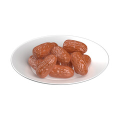 dates fruit in 3d illustration of ramadhan islamic theme
