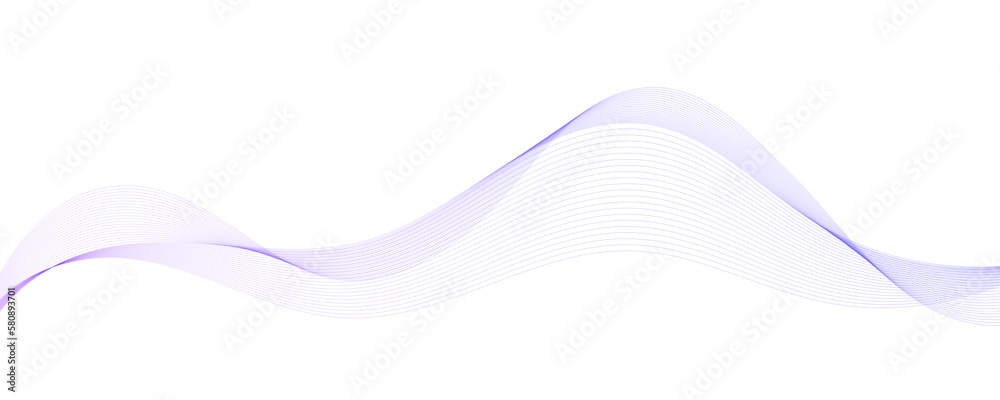 Poster flowing wave lines background. abstract smooth curved stripes template. blue purple fluid shape. hor