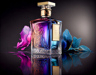 Colorful Perfume Bottle | Generative AI - obrazy, fototapety, plakaty