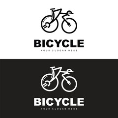 Electric Bicycle Logo, Vehicle Design, Sport Bike Vector, Bike Template Icon Illustration