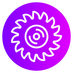 circular saw gradient icon