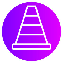 traffic cone gradient icon
