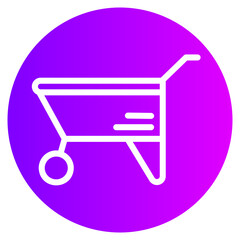 wheelbarrow gradient icon